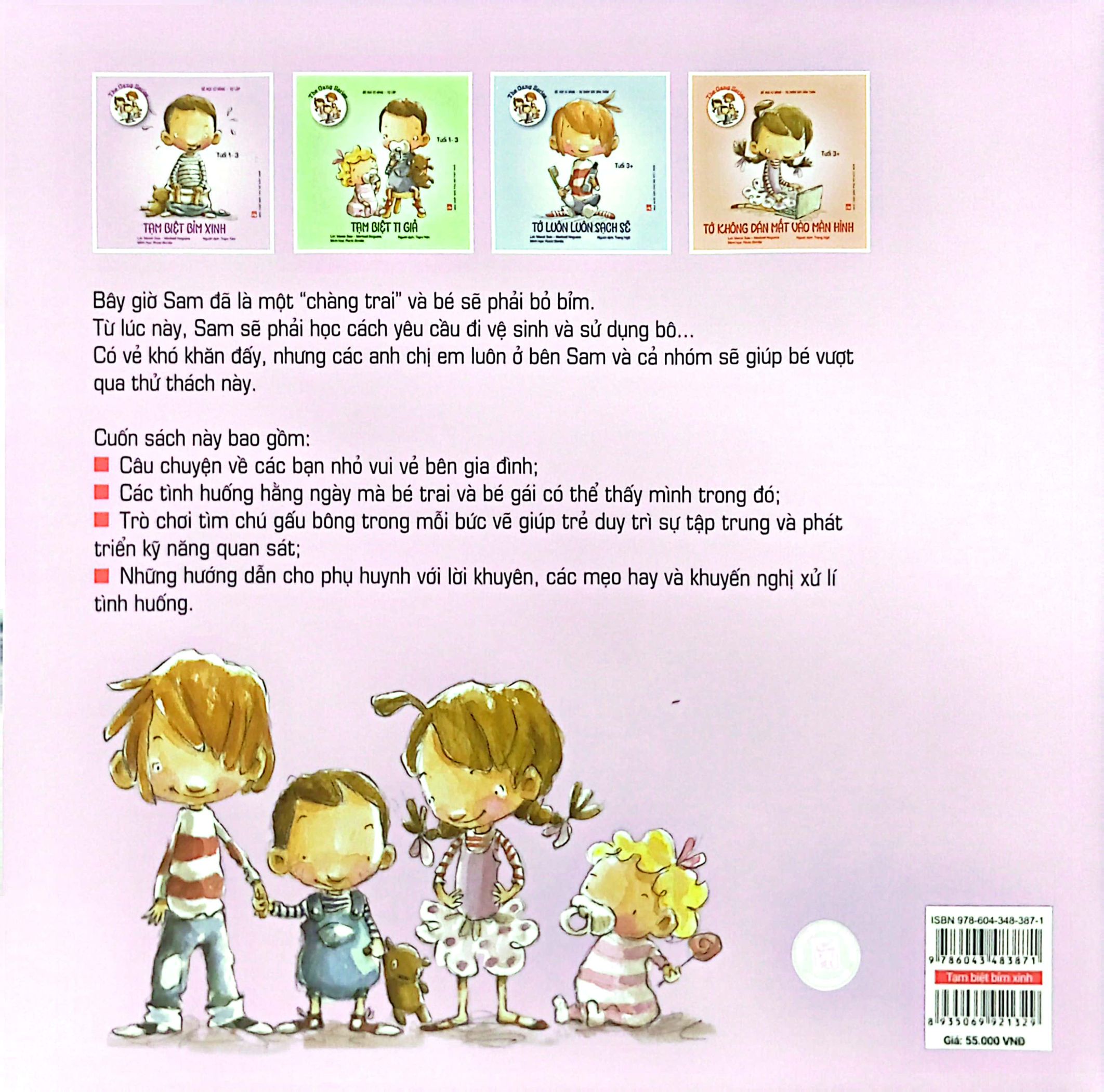 bé học kĩ năng - tự lập - tạm biệt bỉm xinh