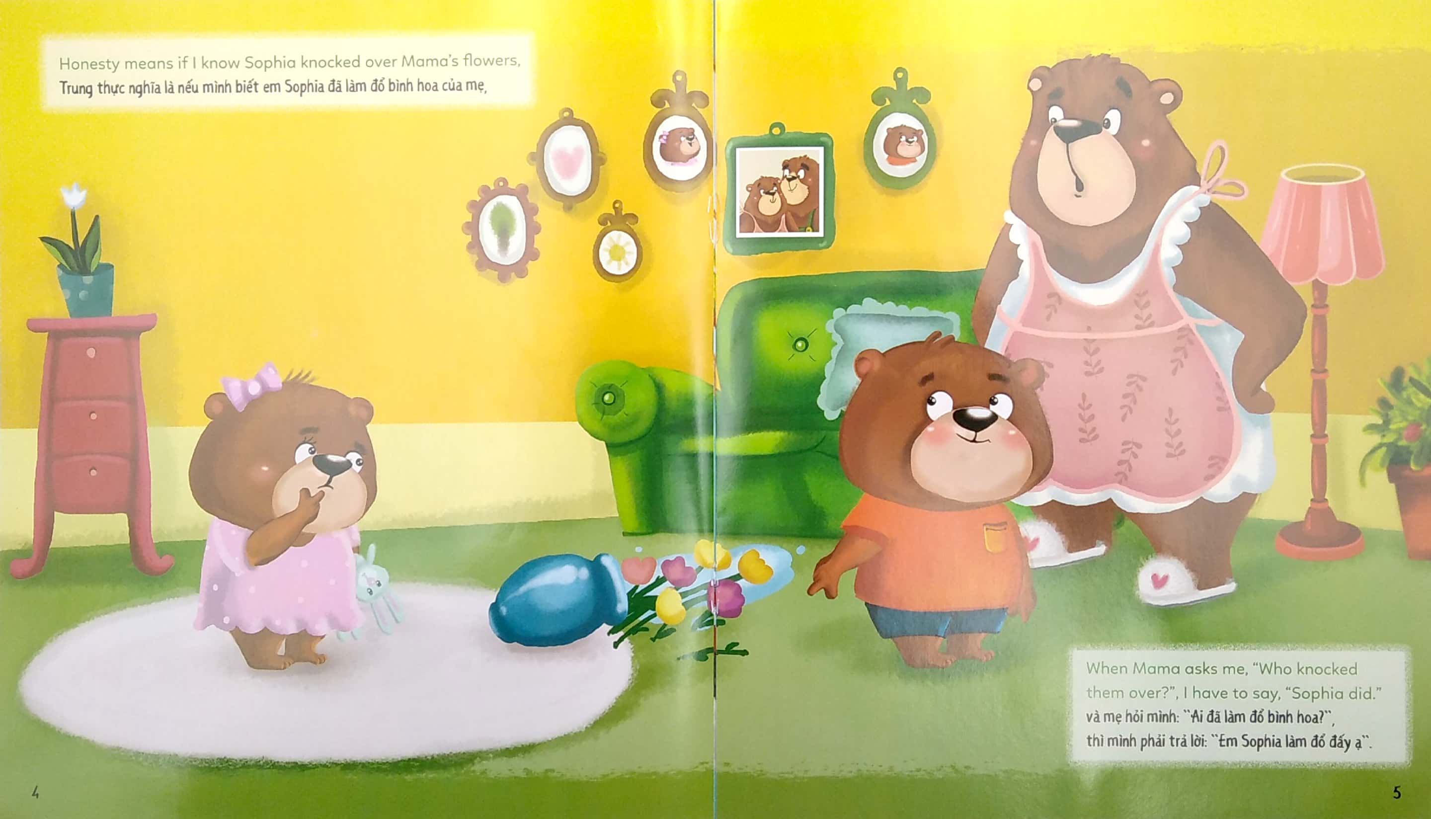 bé học lễ giáo - trung thực (song ngữ)