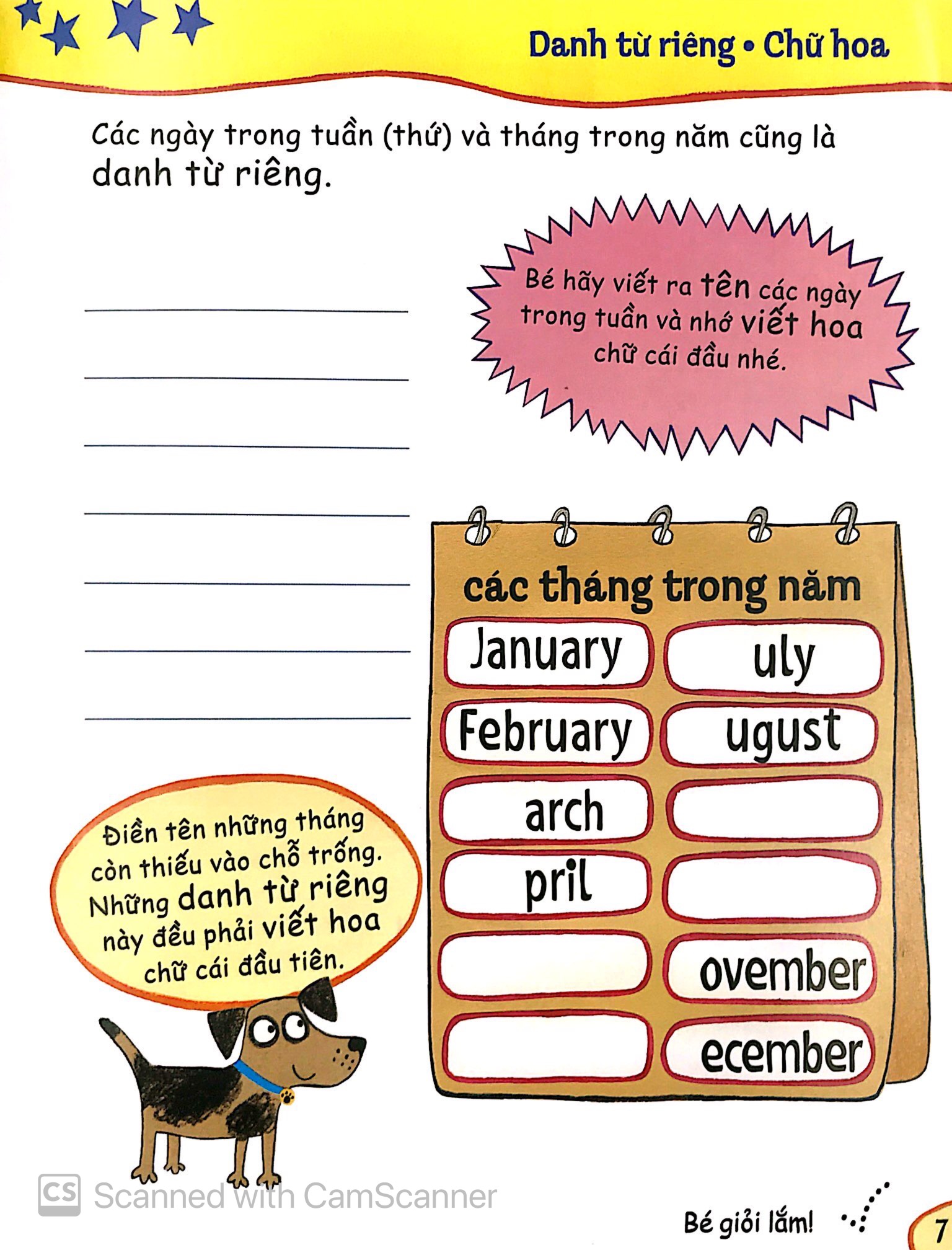 bé học ngữ pháp tiếng anh - danh từ (5 - 7 tuổi)