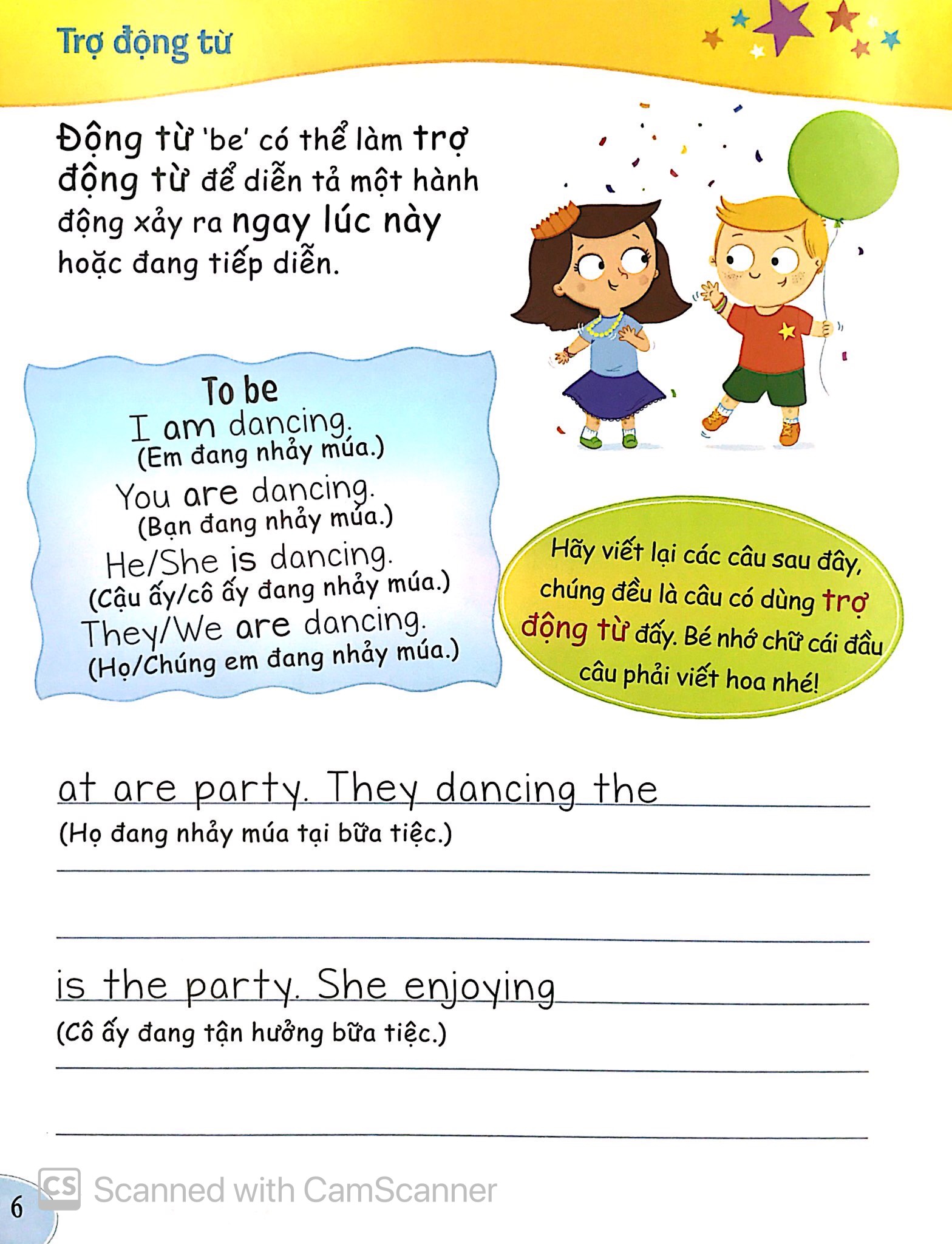 bé học ngữ pháp tiếng anh - động từ (5 - 7 tuổi)