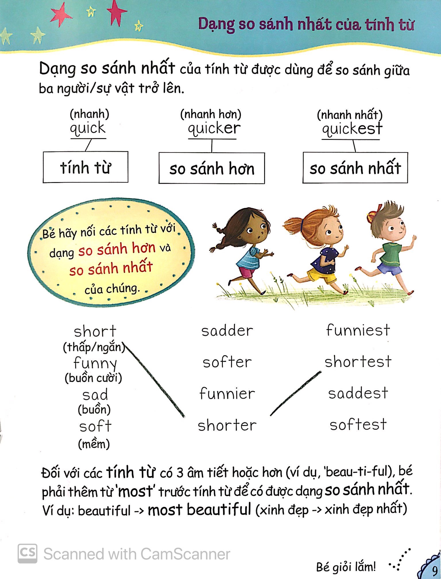 bé học ngữ pháp tiếng anh - tính từ (5 - 7 tuổi)