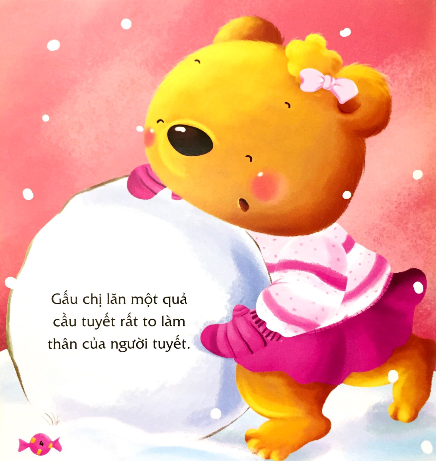 bé học nói lời hay - nói lời cảm ơn - người tuyết đáng yêu!