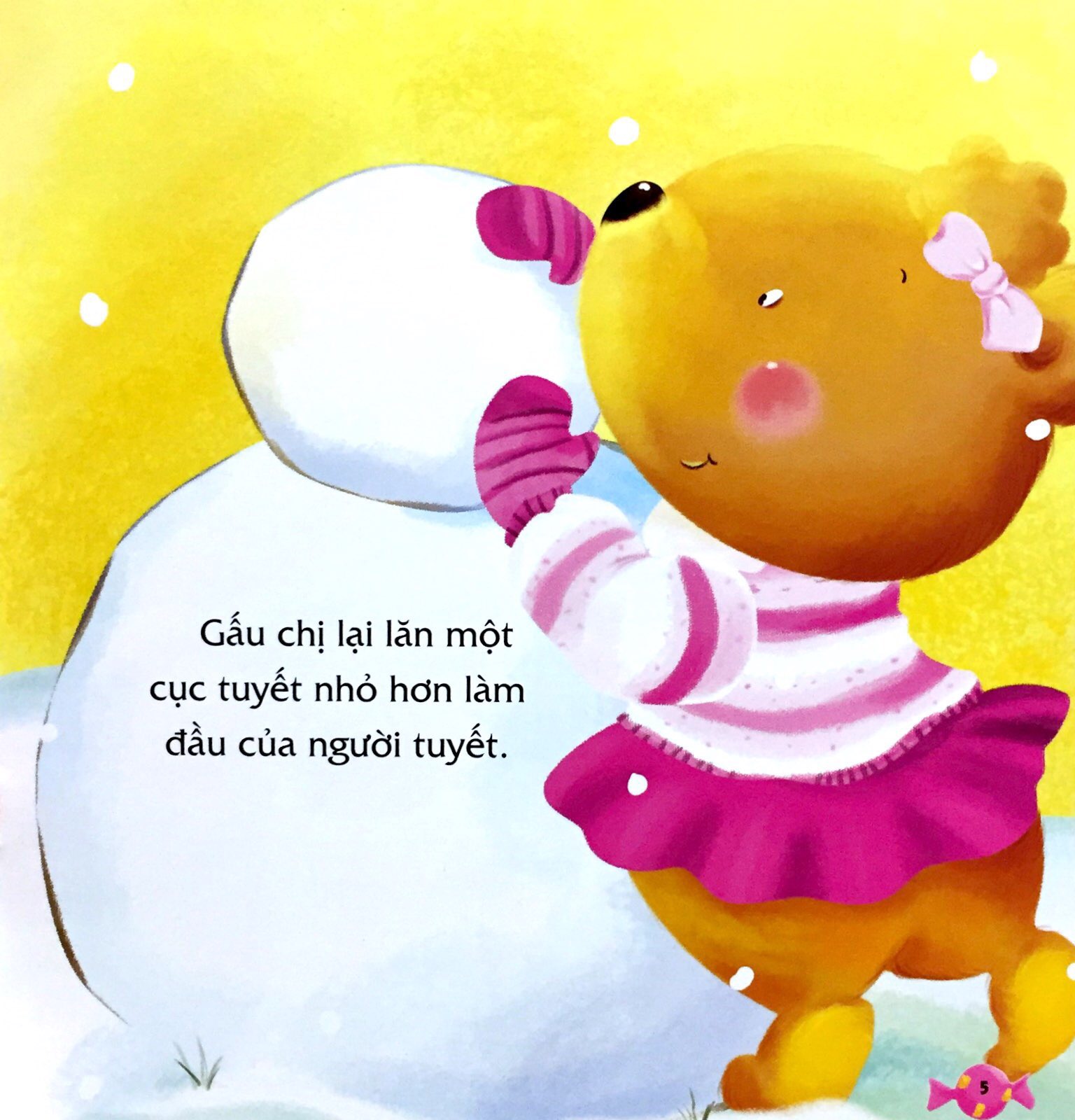 bé học nói lời hay - nói lời cảm ơn - người tuyết đáng yêu!