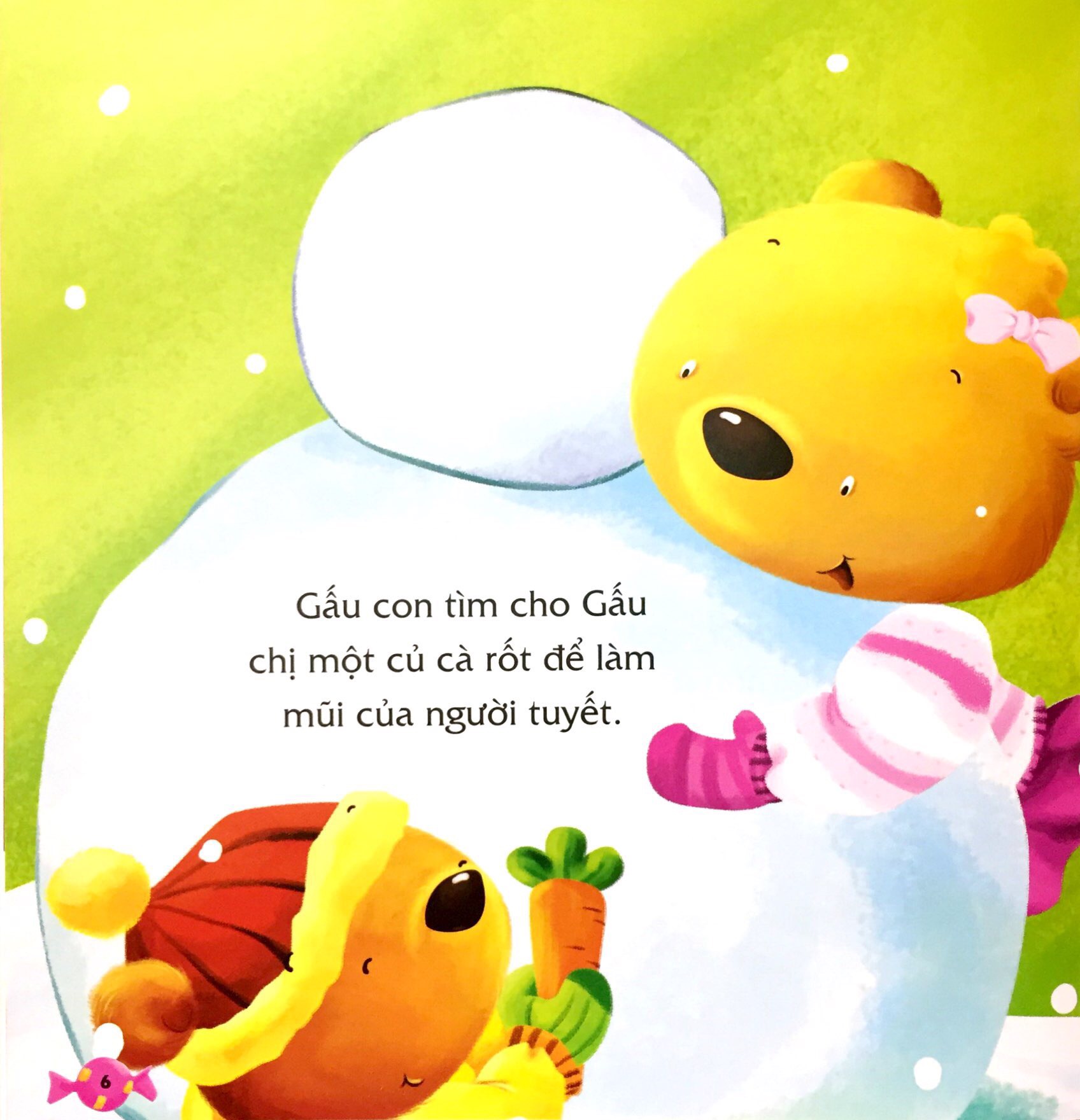 bé học nói lời hay - nói lời cảm ơn - người tuyết đáng yêu!