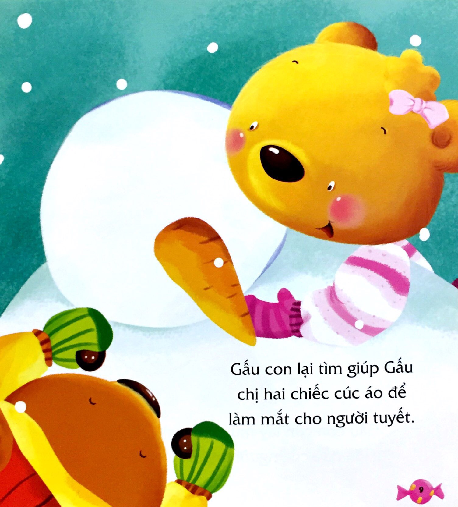 bé học nói lời hay - nói lời cảm ơn - người tuyết đáng yêu!