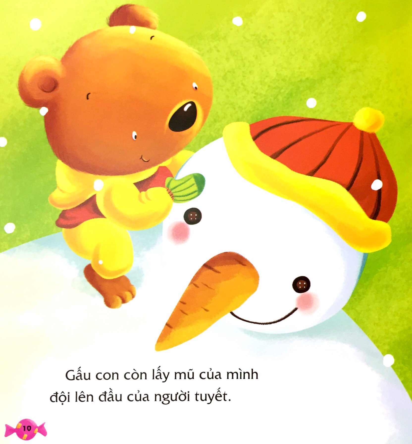 bé học nói lời hay - nói lời cảm ơn - người tuyết đáng yêu!