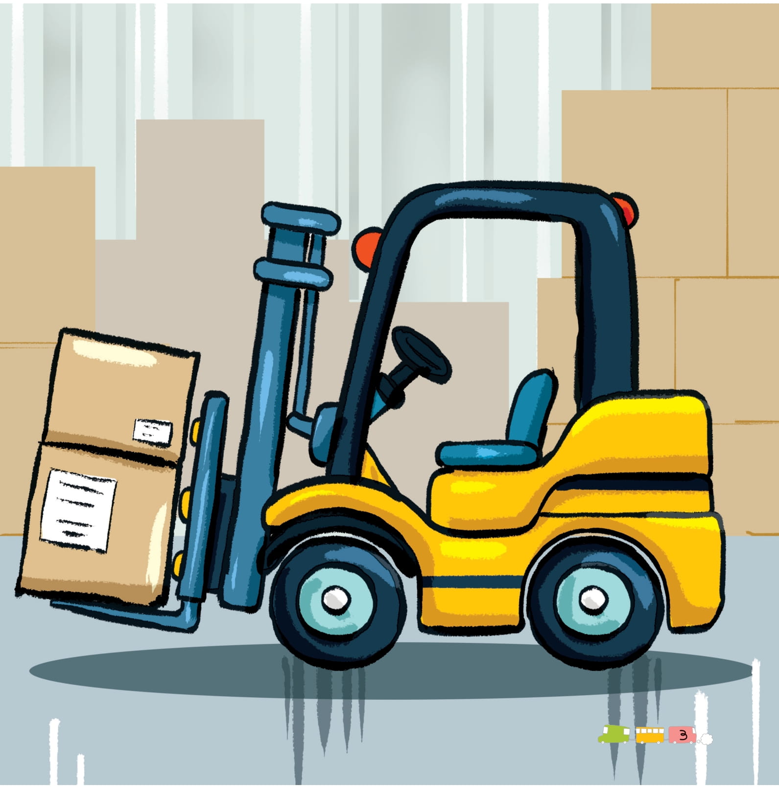 bé học nói qua thơ - những chiếc xe chăm chỉ