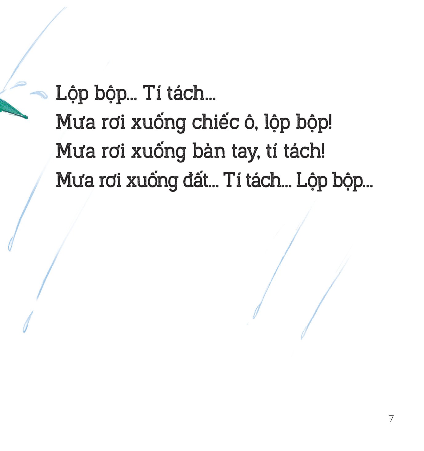 bé học nói - rào rào, tí tách