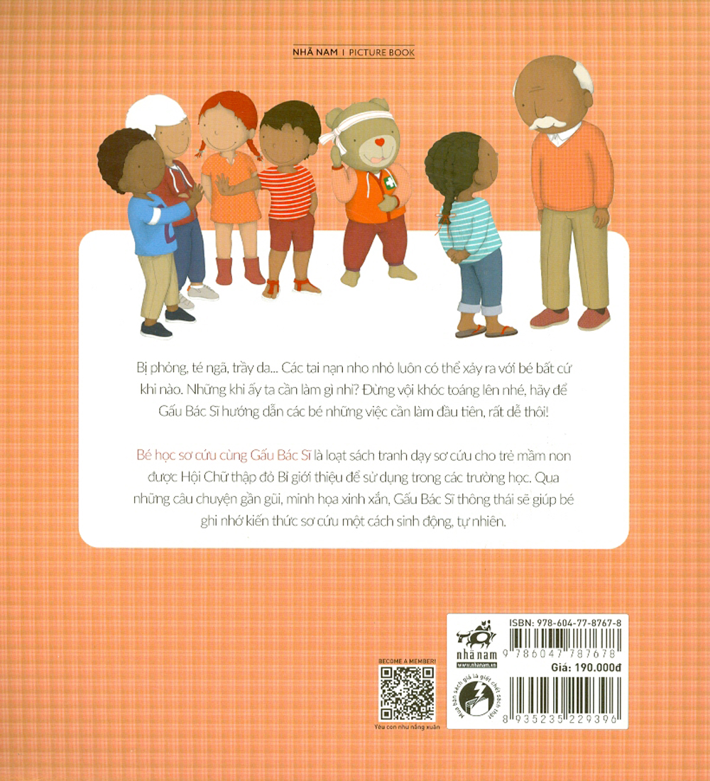 bé học sơ cứu cùng gấu bác sĩ