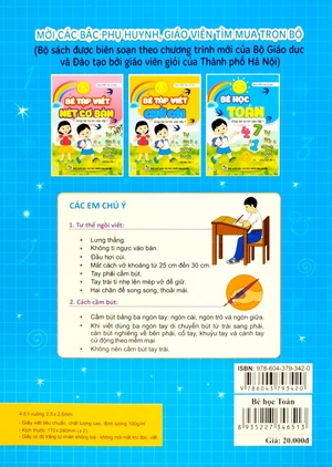 bé học toán - giúp bé tự tin vào lớp 1 (tái bản 2022)
