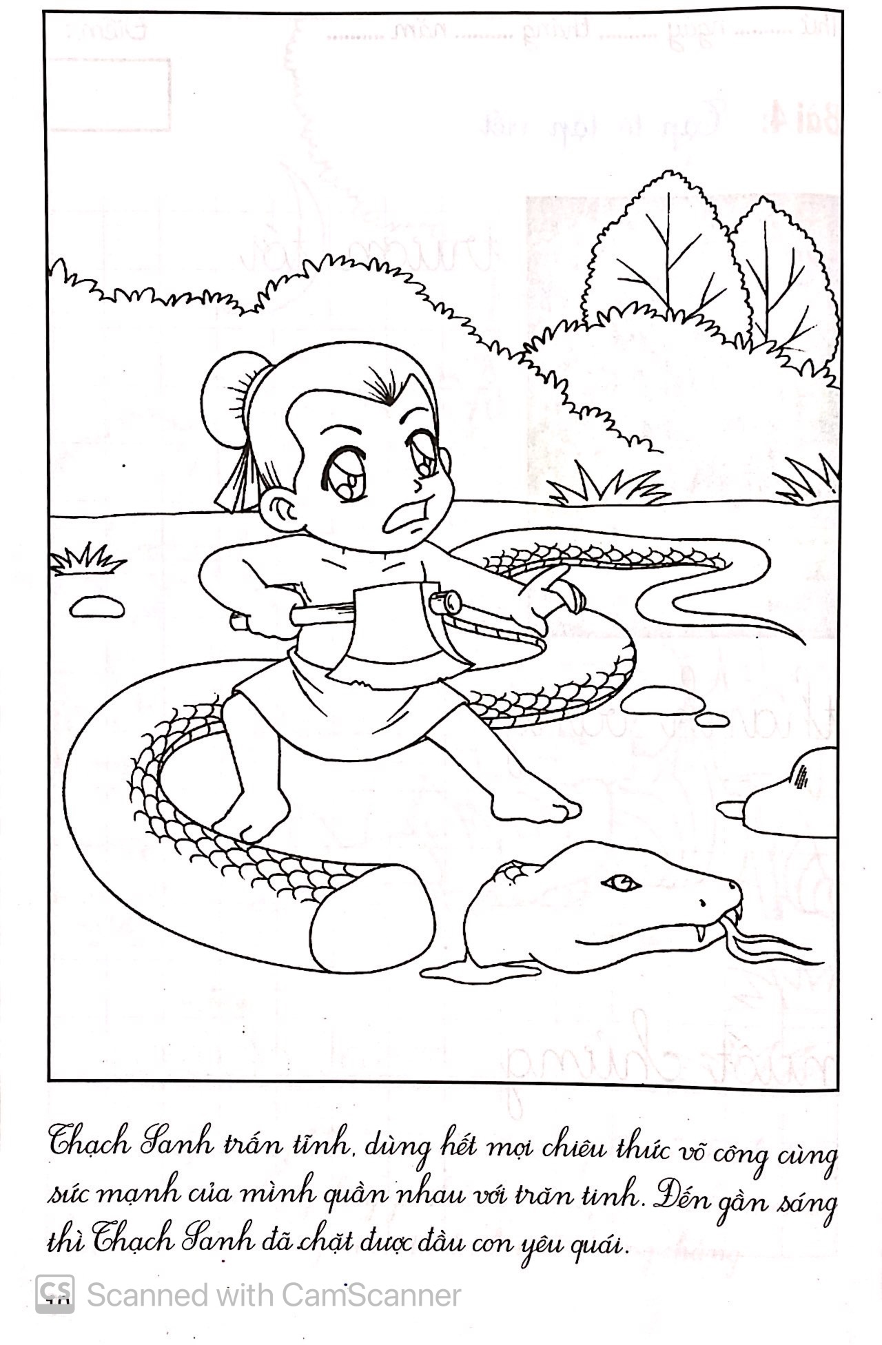 bé kể chuyện tô màu tập viết - thạch sanh lý thông