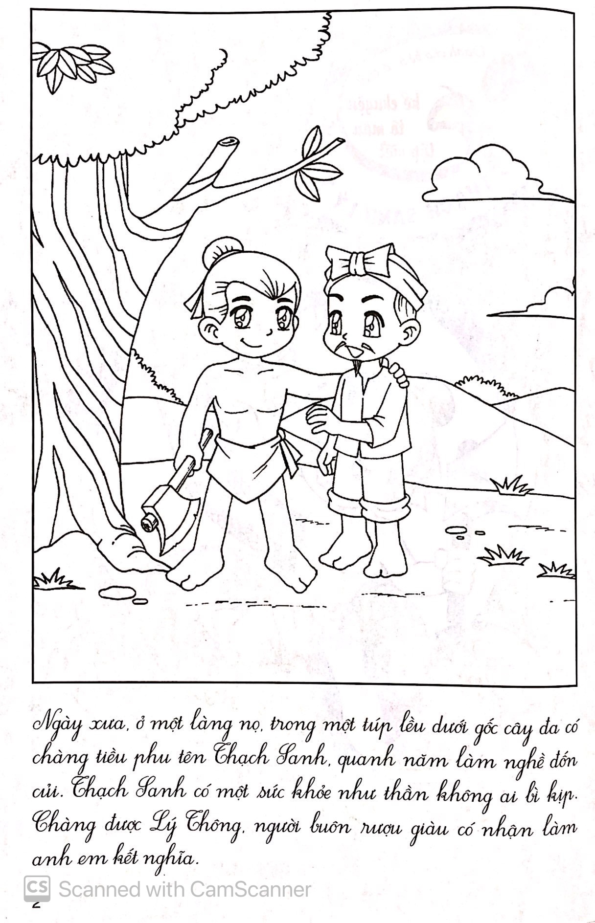 bé kể chuyện tô màu tập viết - thạch sanh lý thông