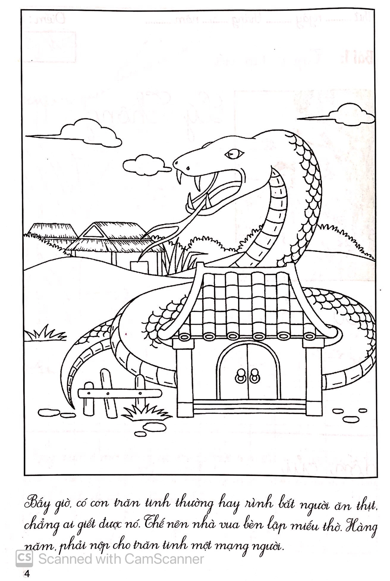 bé kể chuyện tô màu tập viết - thạch sanh lý thông