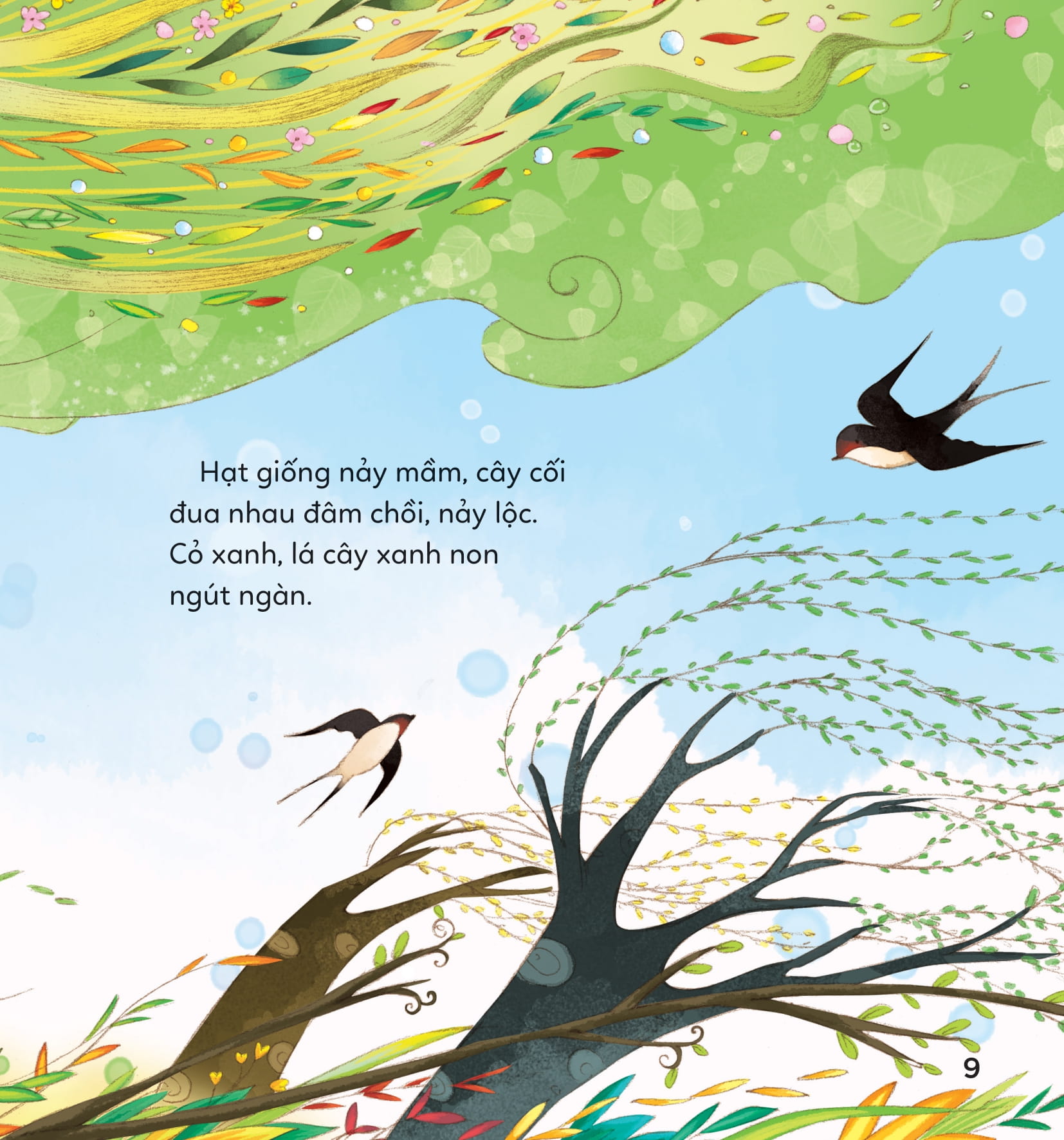 bé khám phá khoa học qua truyện đồng thoại, bốn mùa rực rỡ - mùa xuân rộn rã