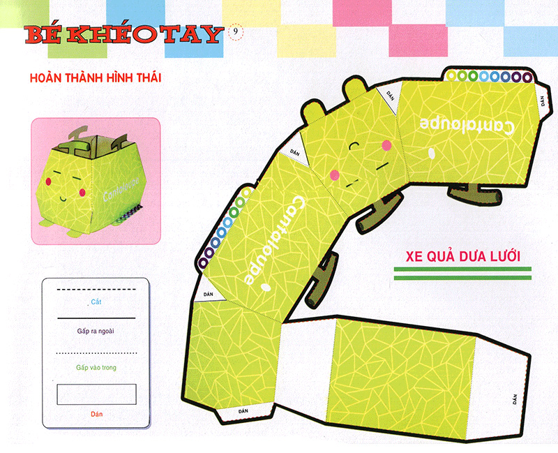 bé khéo tay - cắt và dán hình 3d - bé khéo tay