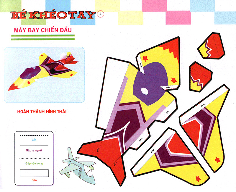 bé khéo tay - cắt và dán hình 3d - bé khéo tay