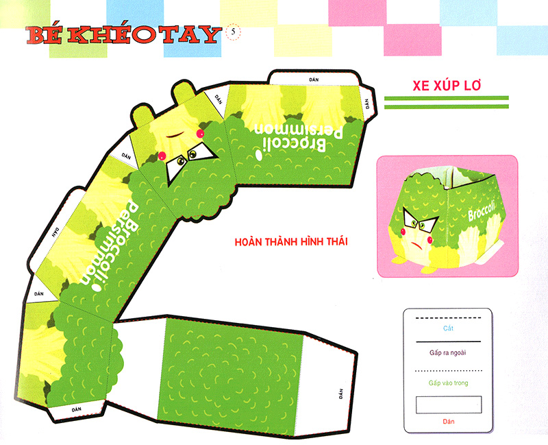 bé khéo tay - cắt và dán hình 3d - bé khéo tay