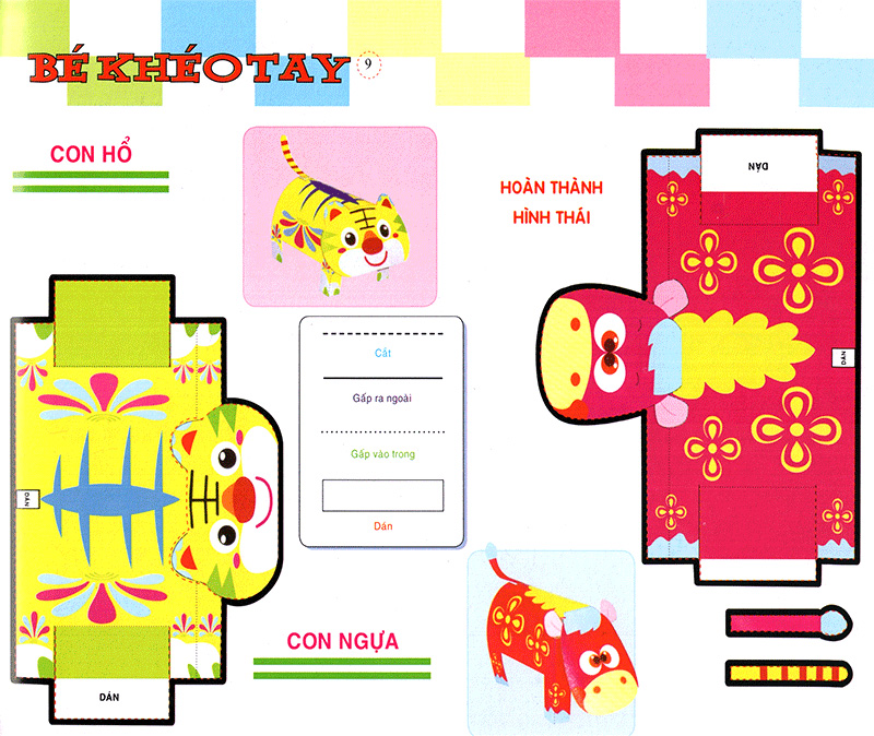 bé khéo tay - cắt và dán hình 3d - đại bản doanh vui vẻ