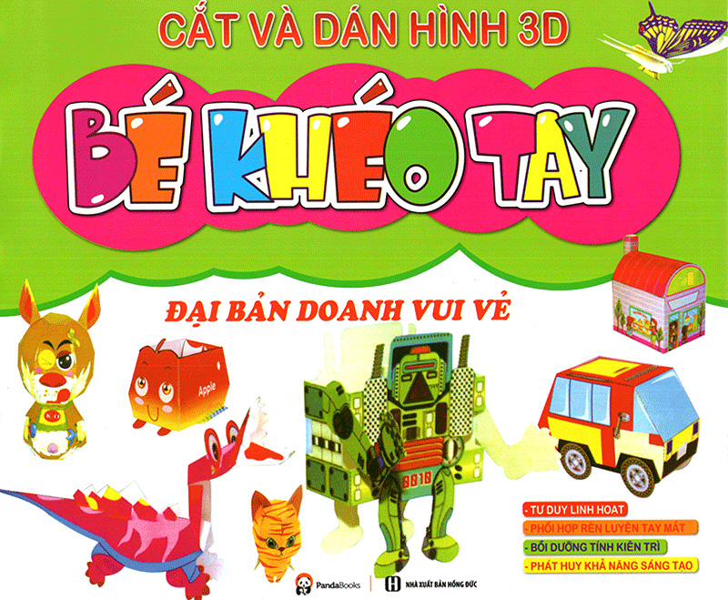 bé khéo tay - cắt và dán hình 3d - đại bản doanh vui vẻ