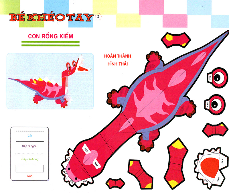 bé khéo tay - cắt và dán hình 3d - đại bản doanh vui vẻ
