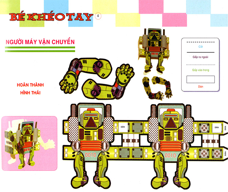 bé khéo tay - cắt và dán hình 3d - đại bản doanh vui vẻ