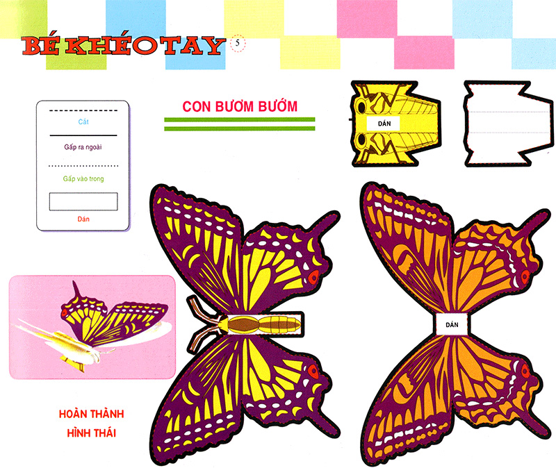 bé khéo tay - cắt và dán hình 3d - đại bản doanh vui vẻ
