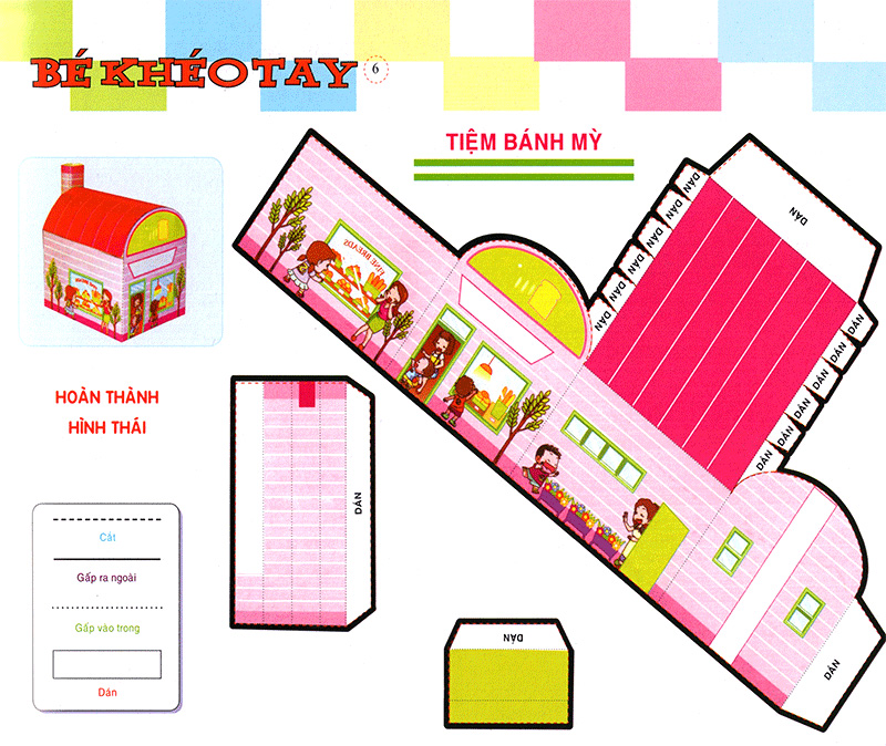 bé khéo tay - cắt và dán hình 3d - đại bản doanh vui vẻ