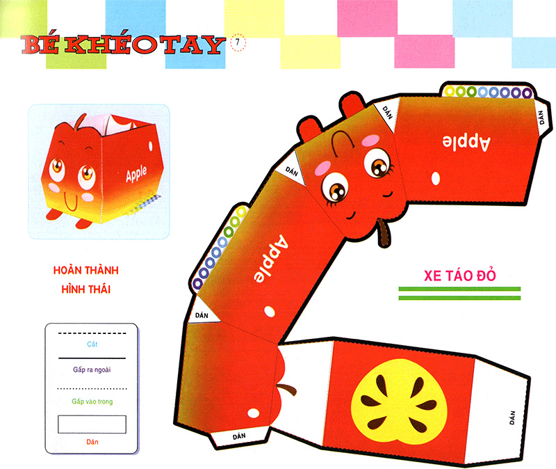 bé khéo tay - cắt và dán hình 3d - đại bản doanh vui vẻ