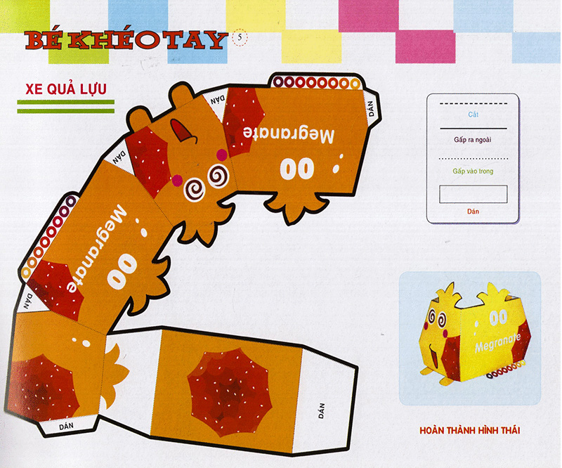 bé khéo tay - cắt và dán hình 3d - giải trí phát triển trí tuệ