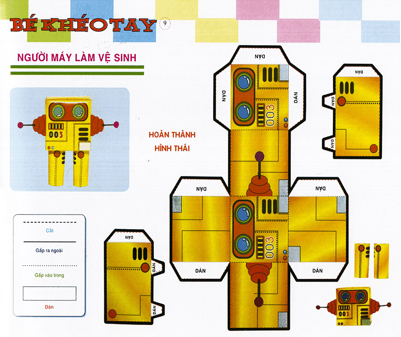 bé khéo tay - cắt và dán hình 3d - hoạt hình hấp dẫn