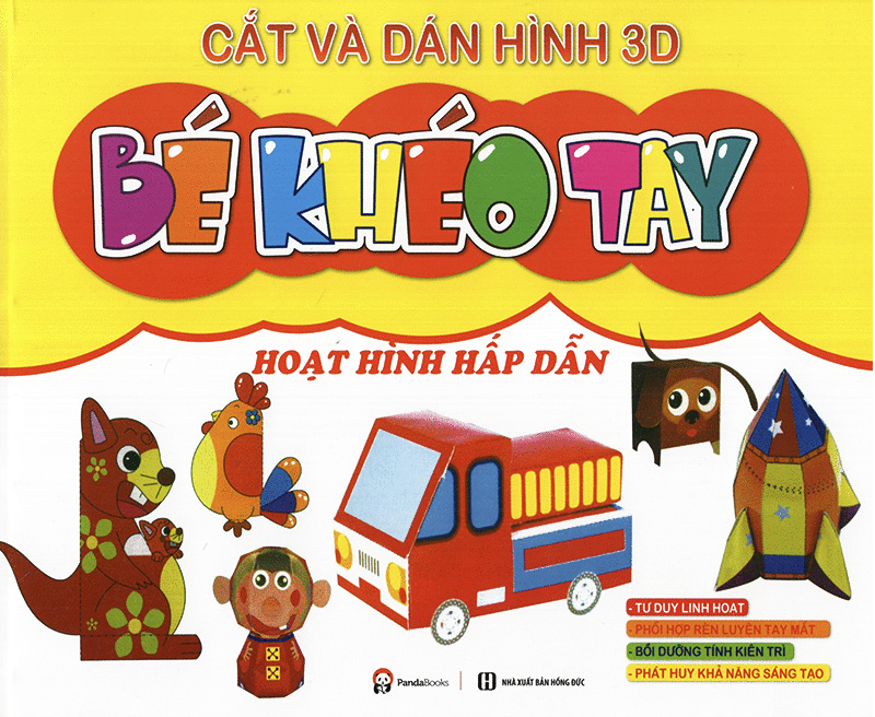 bé khéo tay - cắt và dán hình 3d - hoạt hình hấp dẫn