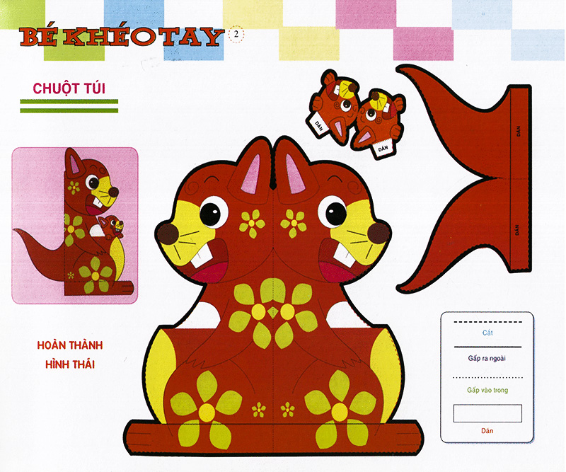 bé khéo tay - cắt và dán hình 3d - hoạt hình hấp dẫn
