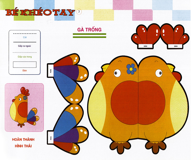 bé khéo tay - cắt và dán hình 3d - hoạt hình hấp dẫn