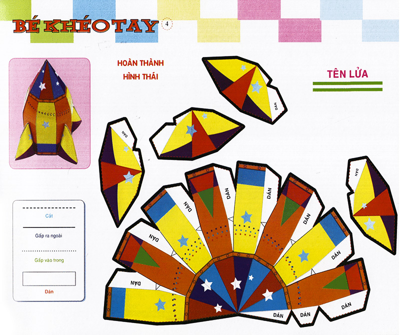 bé khéo tay - cắt và dán hình 3d - hoạt hình hấp dẫn
