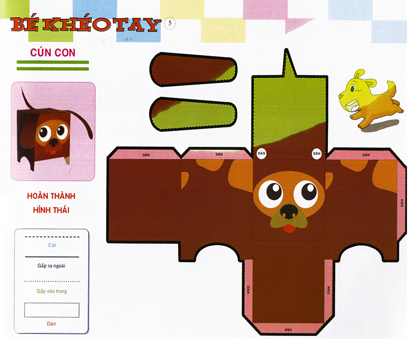 bé khéo tay - cắt và dán hình 3d - hoạt hình hấp dẫn