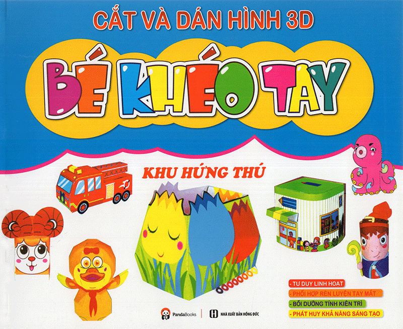 bé khéo tay - cắt và dán hình 3d - khu hứng thú