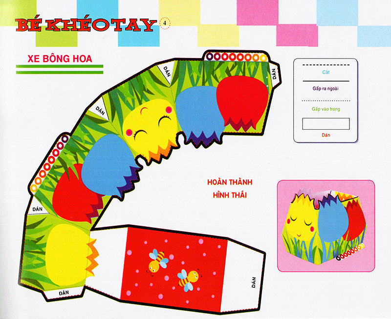 bé khéo tay - cắt và dán hình 3d - khu hứng thú