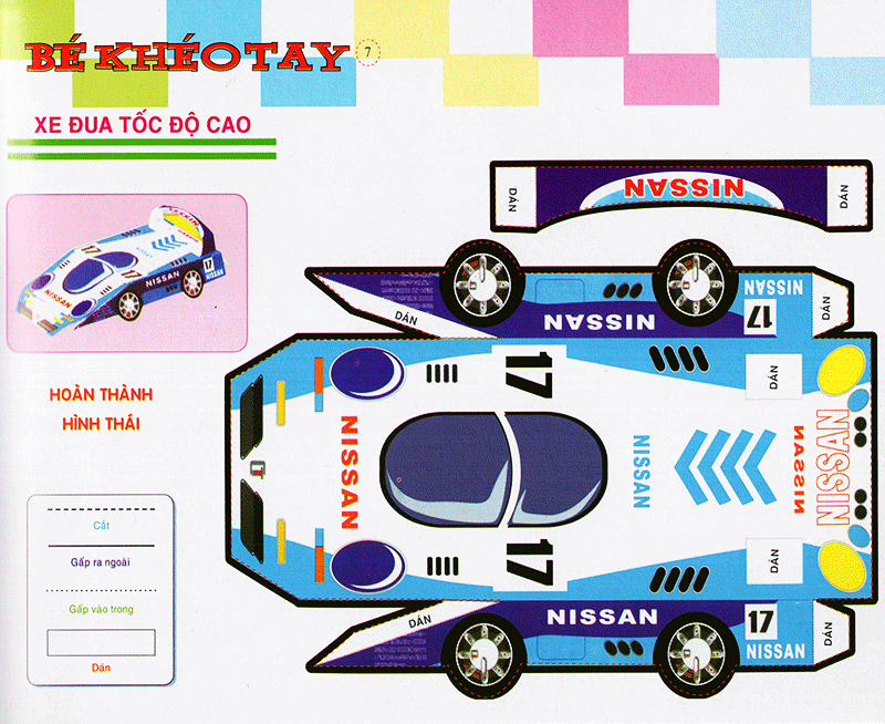 bé khéo tay - cắt và dán hình 3d - khu hứng thú