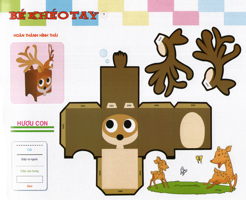 bé khéo tay - cắt và dán hình 3d - thế giới sáng tạo