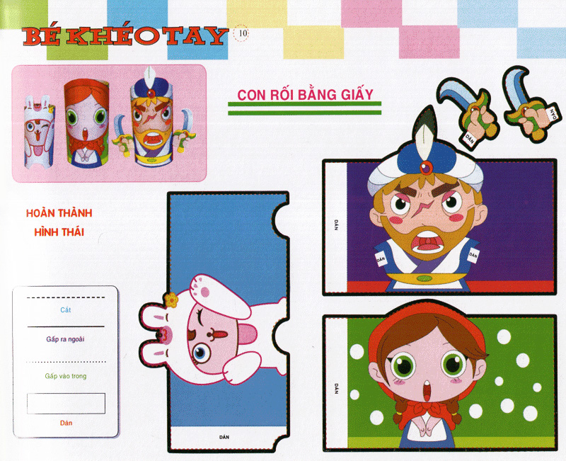 bé khéo tay - cắt và dán hình 3d - thế giới sáng tạo