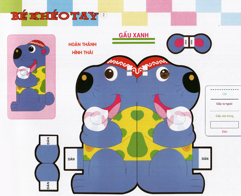 bé khéo tay - cắt và dán hình 3d - thế giới sáng tạo