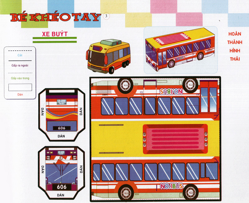 bé khéo tay - cắt và dán hình 3d - thế giới sáng tạo