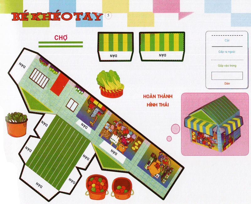 bé khéo tay - cắt và dán hình 3d - thế giới sáng tạo