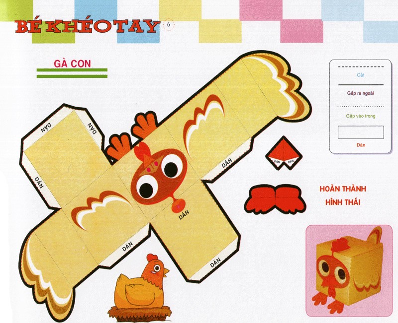 bé khéo tay - cắt và dán hình 3d - thế giới sáng tạo