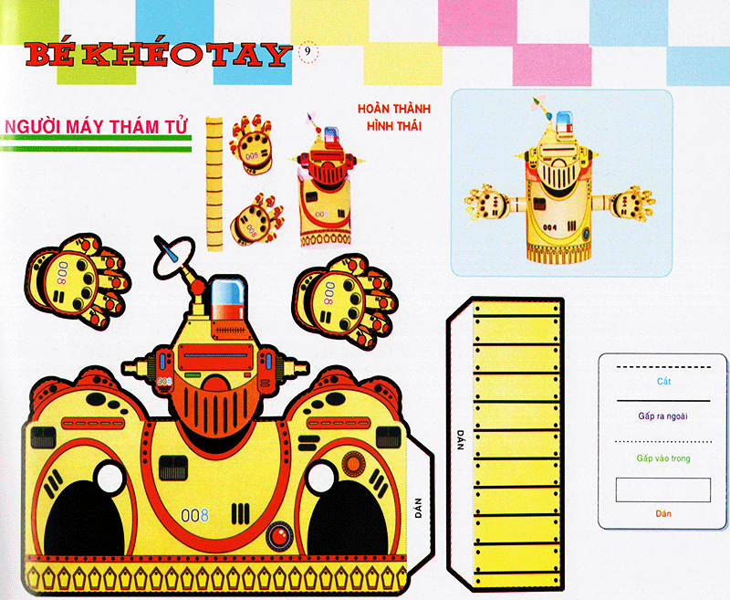 bé khéo tay - cắt và dán hình 3d - vườn mơ ước