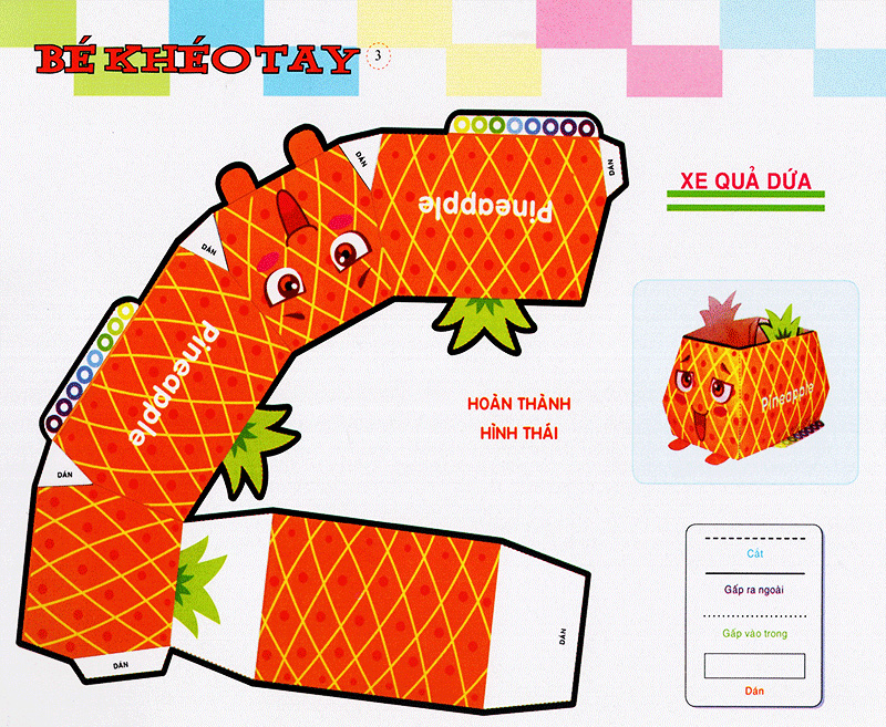 bé khéo tay - cắt và dán hình 3d - vườn mơ ước
