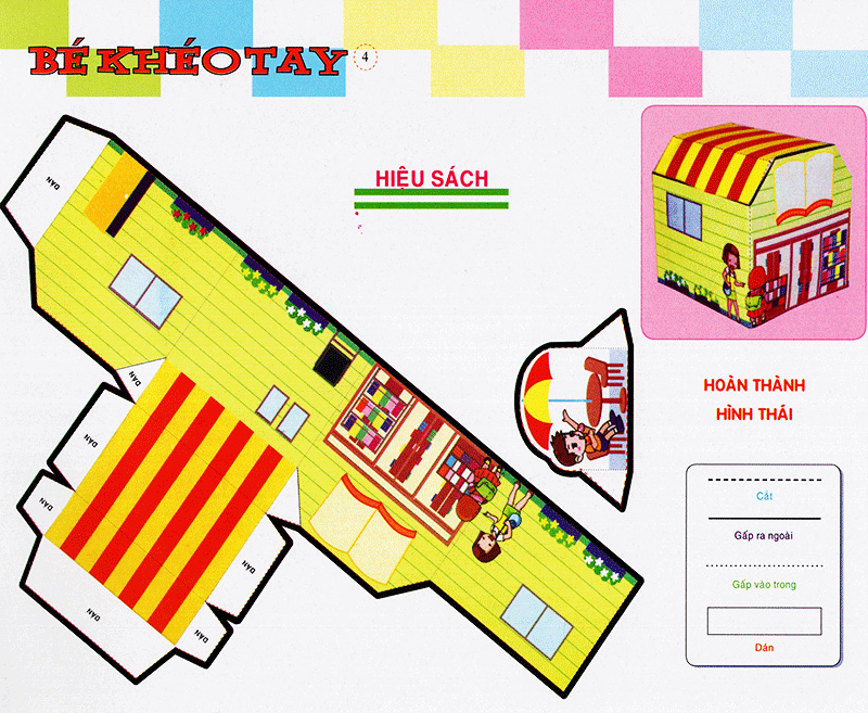 bé khéo tay - cắt và dán hình 3d - vườn mơ ước