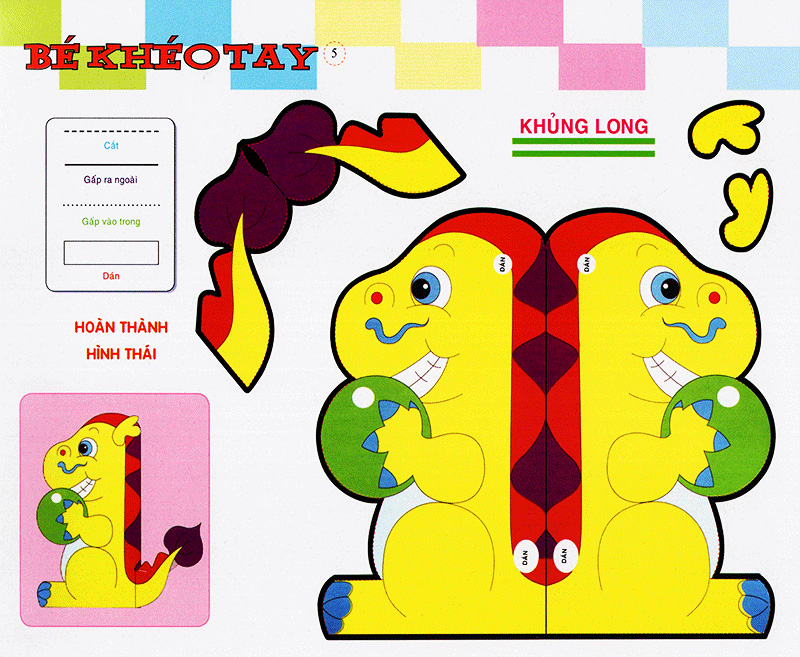 bé khéo tay - cắt và dán hình 3d - vườn mơ ước