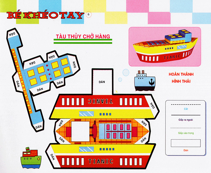 bé khéo tay - cắt và dán hình 3d - vườn mơ ước