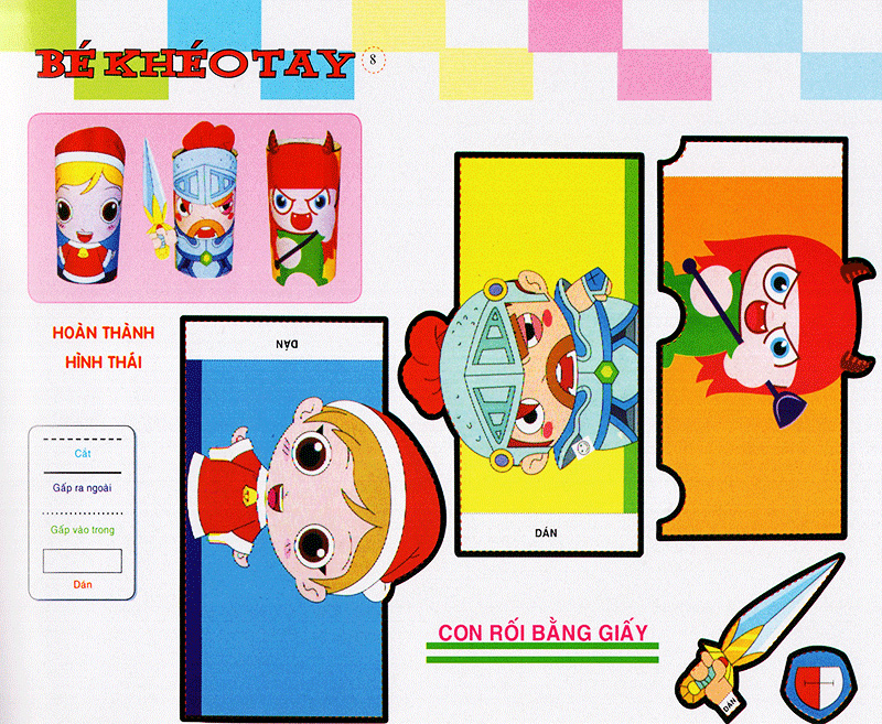 bé khéo tay - cắt và dán hình 3d - vườn mơ ước